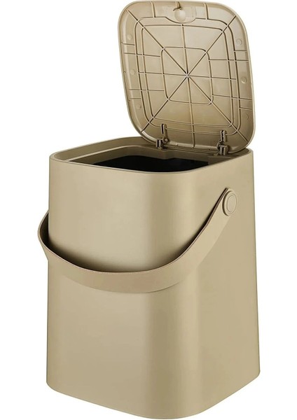 Bej 8 Lt Bas Aç Mekanizmalı Mutfak ve Banyo Çöp Kovası modelleri