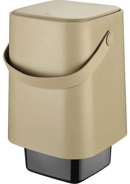 Bej 8 Lt Bas Aç Mekanizmalı Mutfak ve Banyo Çöp Kovası fırsatları