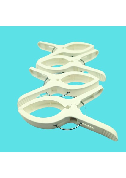 Beyaz 4'lü Plaj Havlusu Sabitleyici Halı Asma Mandalı, Şezlong ve Havlu Tutucu fiyatları