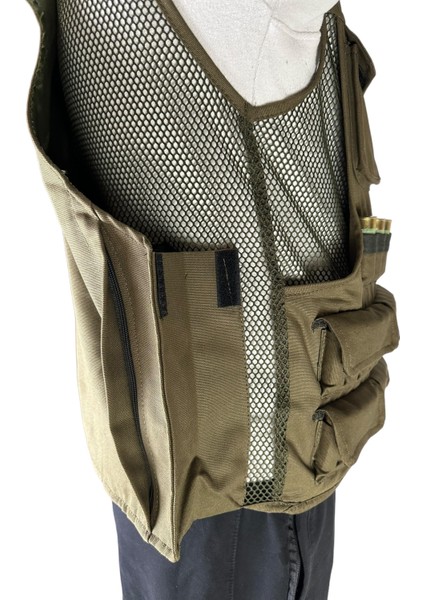 Fileli Avcı Yeleği - 50 Fişek Kapasiteli - Haki - 12 Kalibre modelleri
