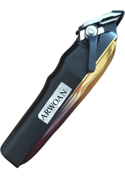 ​​​​​​​profesyonel Kablosuz Saç Kesme Makinesi - Altın Siyah Tasarım, Seramik Titanyum Bıçak, USB Şarj ve Dijital Ekran indirimleri