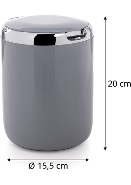 Gri 3 Lt Plastik Çöp Kovası Kapaklı, Şık ve Kullanışlı Temizlik Gereci modelleri