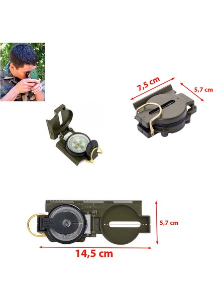 Fonksiyonlu Katlanır Taktik Sağlam Plastik Pusula Lensatik Pusula (1 Adet) modelleri