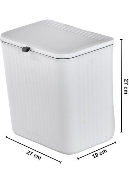 Beyaz 15 Lt Çöp Kovası, Mutfak Tezgah Üstü Dolap Askılı, Pratik ve Şık Tasarım indirimleri