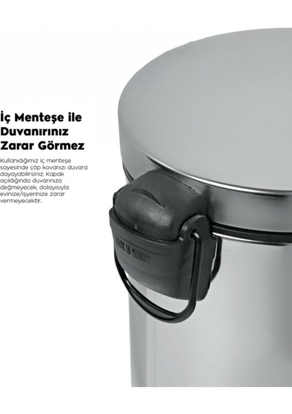 3 Lt Siyah Pedallı Paslanmaz Çöp Kovası, Çok Amaçlı ve Şık Tasarım modelleri