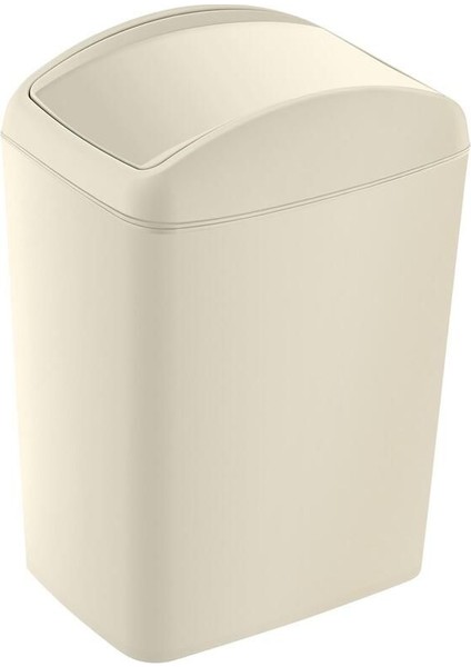 Beyaz 10 Lt Döner Kapaklı Soft Çöp Kutusu, Şık ve Pratik Kullanım Sağlar.