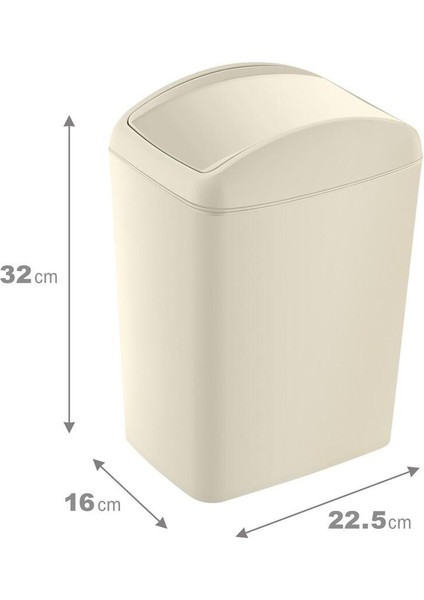 Beyaz 10 Lt Döner Kapaklı Soft Çöp Kutusu, Şık ve Pratik Kullanım Sağlar. fiyatları