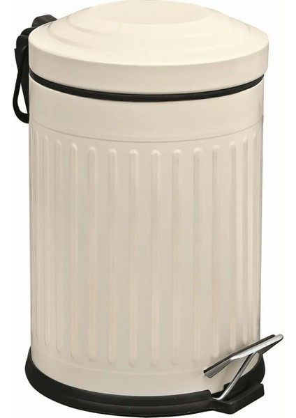 Krem Renkli 16 Lt Pedallı Çöp Kovası, Amortisörlü Kapak, Silinebilir Yüzey fırsatları