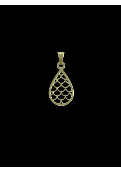 14 Ayar Altın Gözyaşı Damlası Kolye Ucu 1 Gr, KC11203 Kodlu