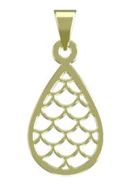 14 Ayar Altın Gözyaşı Damlası Kolye Ucu 1 Gr, KC11203 Kodlu