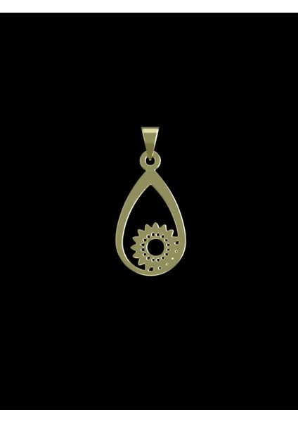 14 Ayar Altın Çiçek Kolye Ucu 1 Gr, KC11106 Kodlu