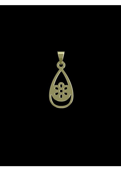 14 Ayar Altın Gözyaşı Damlası Kolye Ucu 1 Gr, KC12061 Kodlu
