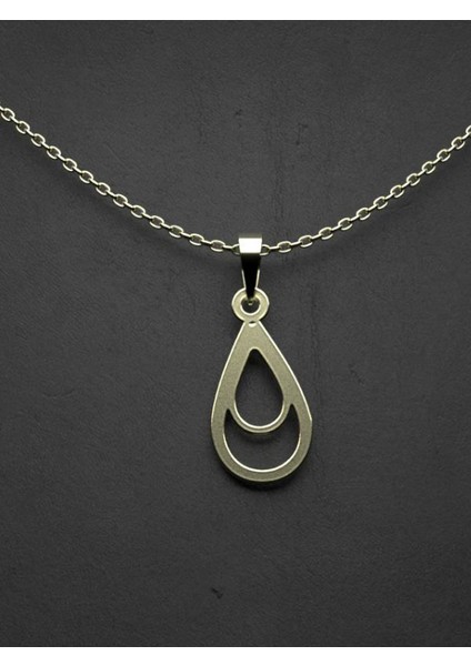 14 Ayar Altın Gözyaşı Damlası Kolye Ucu 1 Gr, KC11944 Kodlu