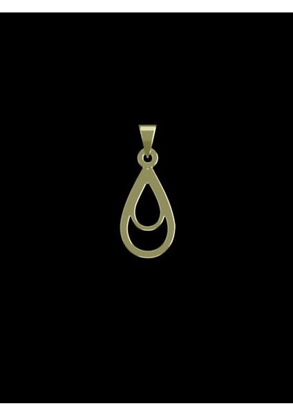 14 Ayar Altın Gözyaşı Damlası Kolye Ucu 1 Gr, KC11944 Kodlu