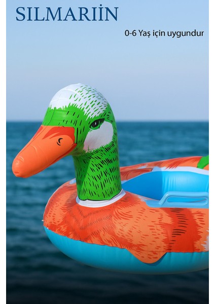 0-6 Yaş Çocuklar Için Mavi Ördek Figürlü Yüzme Simidi, Rahat Tutamaklı, Deniz ve Havuz Kullanımı fiyatları