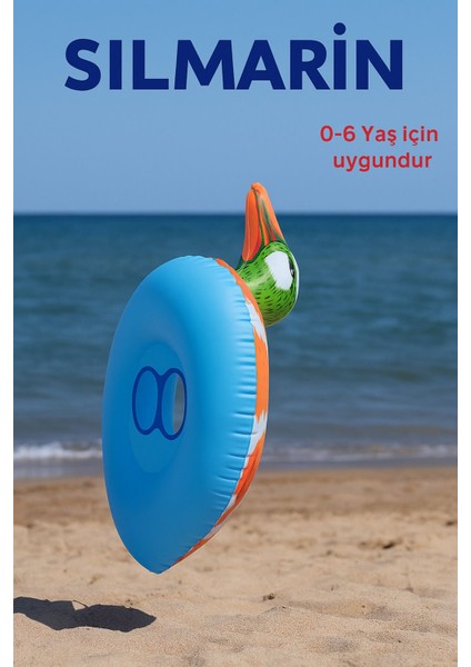 0-6 Yaş Çocuklar Için Mavi Ördek Figürlü Yüzme Simidi, Rahat Tutamaklı, Deniz ve Havuz Kullanımı fırsatları