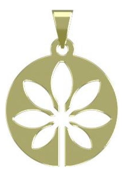 14 Ayar Altın Çiçek Kolye Ucu 1 Gr, KC11095 Kodlu