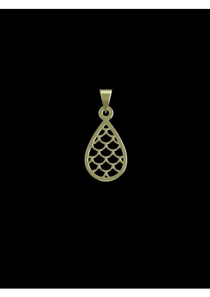 14 Ayar Altın Gözyaşı Damlası Kolye Ucu 1 Gr, KC12015 Kodlu