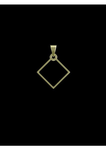 14 Ayar Altın Eşkenar Dörtgen Kolye Ucu 1 Gr, KC11014 Kodlu