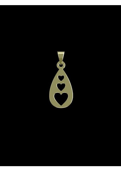 14 Ayar Altın Kalp Kolye Ucu 1 Gr, KC12069 Kodlu