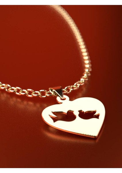 14 Ayar Altın Kalp ve Kuş Kolye Ucu 1 Gr, KC11018 Kodlu fırsatları