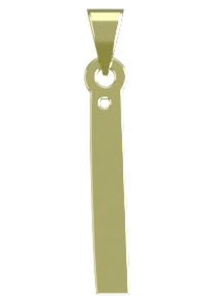 14 Ayar Altın Dikdörtgen Kolye Ucu 1 Gr, KC12010 Kodlu