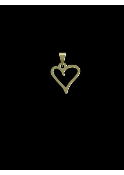 14 Ayar Altın Kalp Kolye Ucu 1 Gr, KC17409 Kodlu