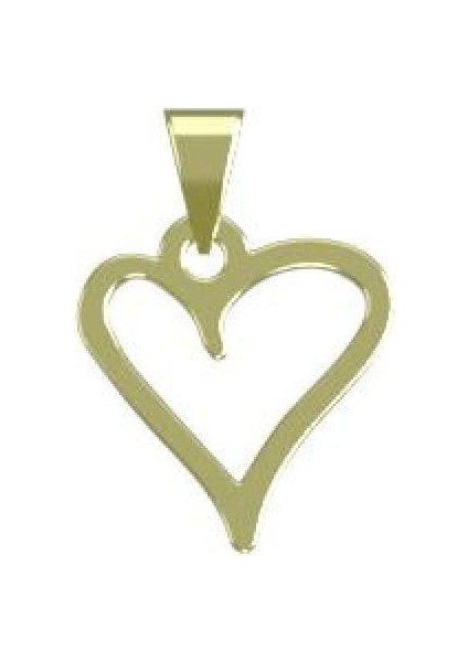 14 Ayar Altın Kalp Kolye Ucu 1 Gr, KC17409 Kodlu