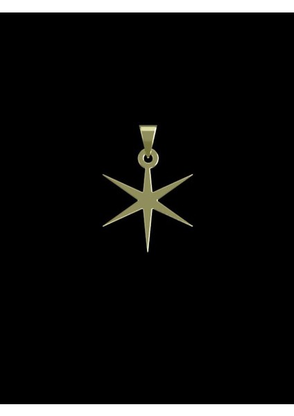 14 Ayar Altın Yıldız Kolye Ucu 1 Gr, KC15498 Kodlu