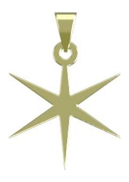 14 Ayar Altın Yıldız Kolye Ucu 1 Gr, KC15498 Kodlu