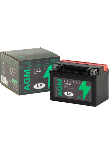 Agm Akü Ltx9-Bs 8 A Kg: 2,85 L:150 W:87 H:105 Cca: 135 1991-2016