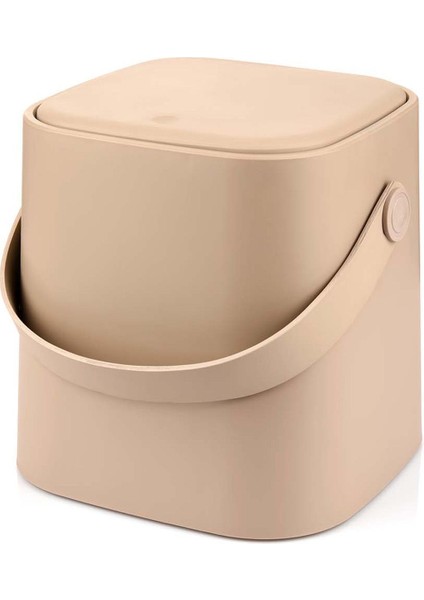 Bej Tutma Saplı Iç Kovalı 4 Lt Tezgah Üstü Mutfak Çöp Kovası fiyatları