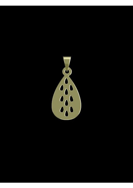 14 Ayar Altın Gözyaşı Damlası Kolye Ucu 1 Gr, KC10824 Kodlu