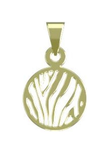 14 Ayar Altın Daire Kolye Ucu 1 Gr, KC11207 Kodlu