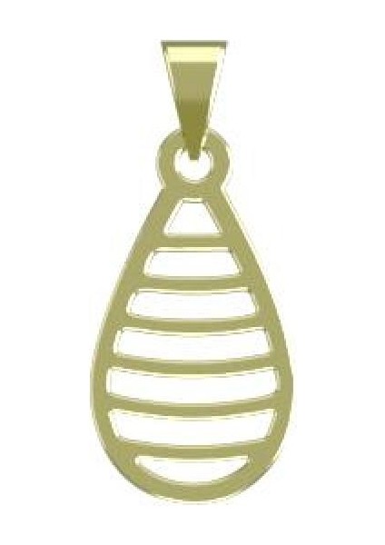 14 Ayar Altın Gözyaşı Damlası Kolye Ucu 1 Gr, KC11935 Kodlu