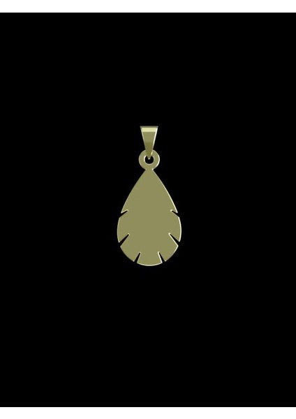 14 Ayar Altın Gözyaşı Damlası Kolye Ucu 1 Gr, KC12005 Kodlu