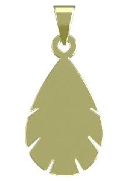 14 Ayar Altın Gözyaşı Damlası Kolye Ucu 1 Gr, KC12005 Kodlu