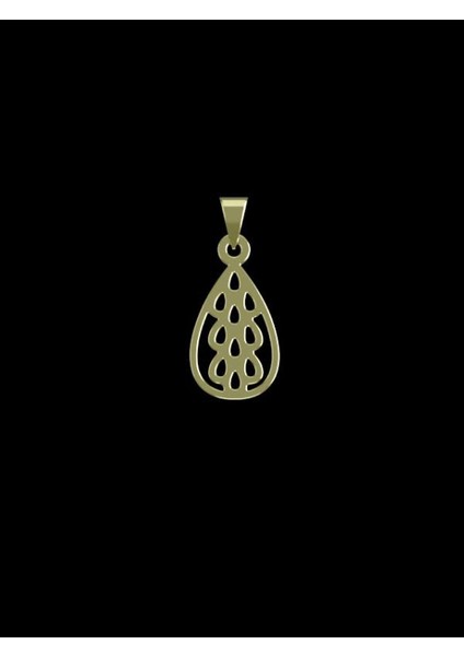 14 Ayar Altın Gözyaşı Damlası Kolye Ucu 1 Gr, KC10754 Kodlu