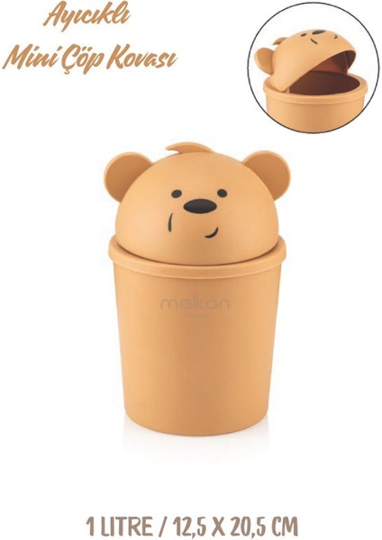Sevimli Turuncu Masaüstü Mini Çöp Kutusu, 1 Litre fiyatları
