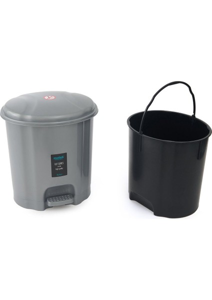 Gri 12 Lt Pedallı Iç Kovalı Çöp Kutusu modelleri