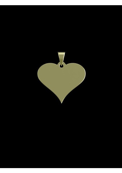 14 Ayar Altın Kalp Kolye Ucu 1 Gr, KC17793 Kodlu