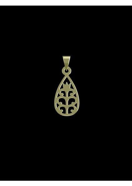 14 Ayar Altın Gözyaşı Damlası Kolye Ucu 1 Gr, KC11539 Kodlu