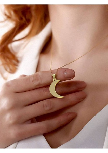 14 Ayar Altın Ay Kolye Ucu 1 Gr, KC15074 Kodlu modelleri