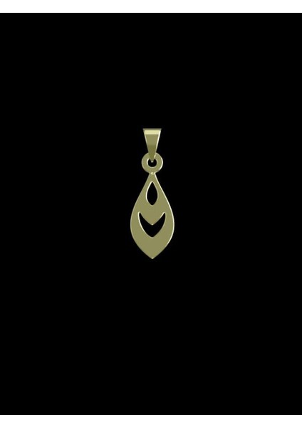 14 Ayar Altın Gözyaşı Damlası Kolye Ucu 1 Gr, KC10813 Kodlu