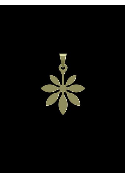 14 Ayar Altın Çiçek Kolye Ucu 1 Gr, KC11078 Kodlu
