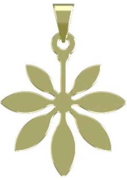 14 Ayar Altın Çiçek Kolye Ucu 1 Gr, KC11078 Kodlu