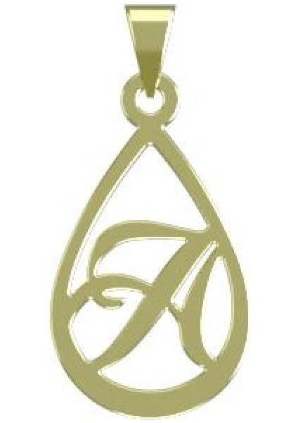 14 Ayar Altın A Harfi Kolye Ucu 1 Gr, KC11180 Kodlu