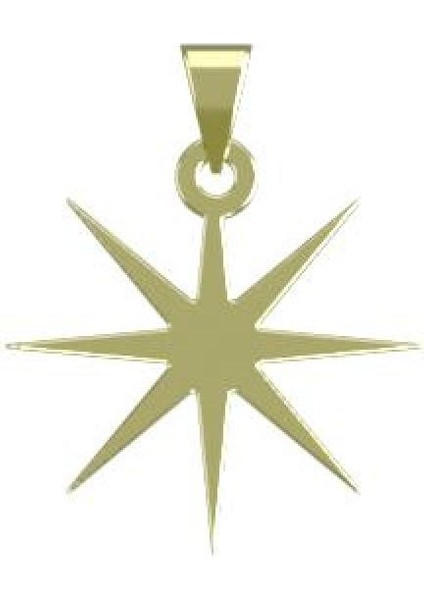 14 Ayar Altın Yıldız Kolye Ucu 1 Gr, KC15494 Kodlu