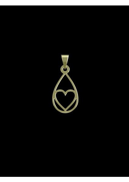 14 Ayar Altın Kalp Kolye Ucu 1 Gr, KC11537 Kodlu