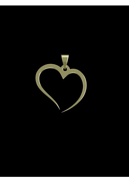14 Ayar Altın Kalp Kolye Ucu 1 Gr, KC17784 Kodlu